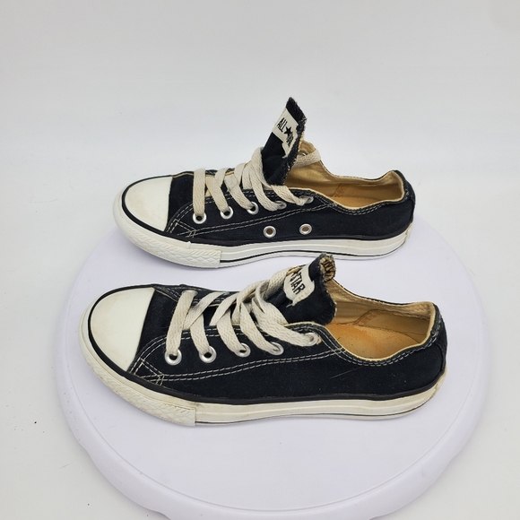 Converse Shoes 13 C Chuck Taylor All Star Lo Black White Canvas - Picture 10 of 11